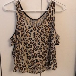 Cheetah print tank top